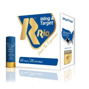 RIO Wing & Target 12 Gauge 2-3/4" 8 Shot 1 oz Shotshell, 25/Box - WT288