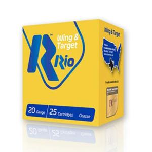 RIO Wing & Target 20 Gauge 2-3/4" 8 Shot 7/8 oz Shotshell, 25/Box - WT208