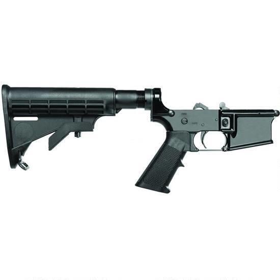 Delton Firearms AR-15 Complete Forged Lower Receiver with A2 Grip and Six Position Collapsible Stock Aluminum MULTI-CAL