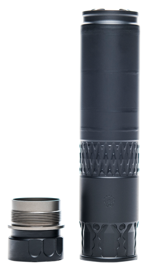 Rugged Alaskan360 Suppressor, Up to .338 Lapua Rifle/9mm Pistol, 7.5" Length, Black