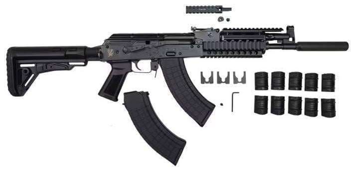 Pioneer Arms GROM Series AK-47 Style Rifle with Faux Suppressor 7.62x39mm
