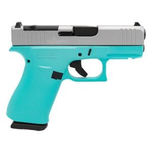 Glock G43X MOS Robin's Egg Blue / Crushed Silver 9mm
