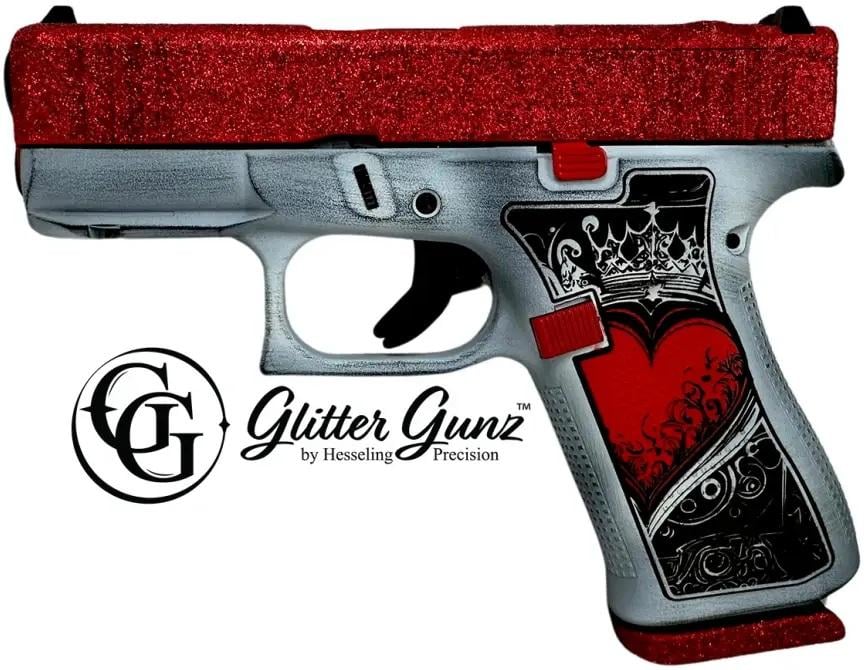 Glock 43X MOS Glitter Gunz Queen of Hearts 9mm
