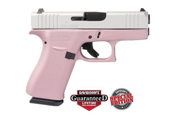 Glock 43X Pink Champagne Shimmering Aluminum 9mm