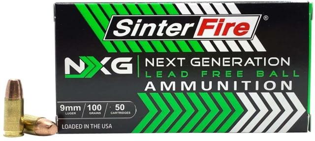 SinterFire NXG Lead-Free Ball, 9mm, FMJ, 100 Grain, 50 Rounds