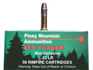 Piney Mountain Supernova Tracer Ammo .22LR 40 Gr LRN Rimfire Ammunition 50 Rounds PMSN22LRR 22 LR