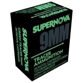 Piney Mountain Ammo Supernova Tracer 9mm 119 Gr FMJ 20 Rounds PMSN9MMG