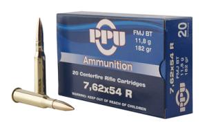 PPU 7.62x54R 182 Grain Full Metal Jacket Rifle Ammo