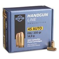 Prvi Partizan MegaPack .45 ACP Ammunition 200 Rounds FMJ 230 Grain