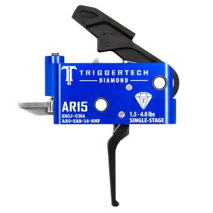 TriggerTech AR15 Single Stage Diamond Flat Admiral Blue/Black Trigger
