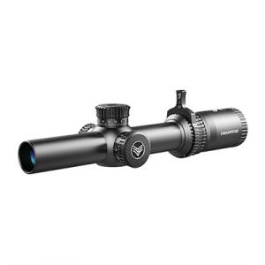 SwampFox Tomahawk 1-4x24mm SFP IR Guerrilla Dot BDC Reticle Black