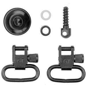 GrovTec Sling Swivel Set Remington 870 Express Magazine Cap with Swivel Stud Locking Swivels Rear Screw Swivel Stud 12 Gauge Steel Black