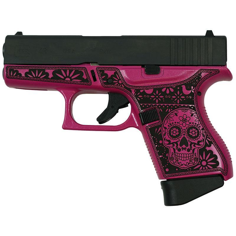 Glock 43 Custom "Sugar Skull" Pink Medusa 9mm