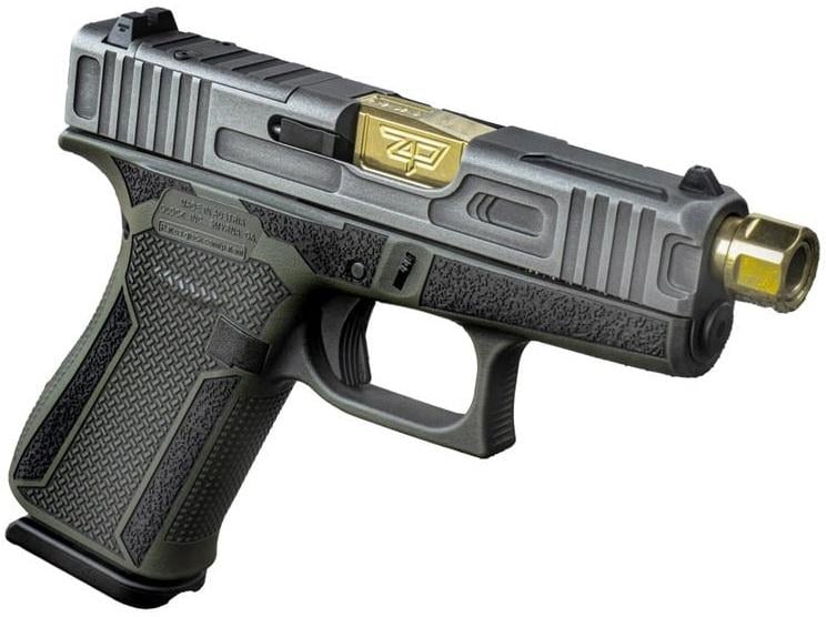 Glock 43x MCFLY Distressed OD Green/Silver Threaded 9mm
