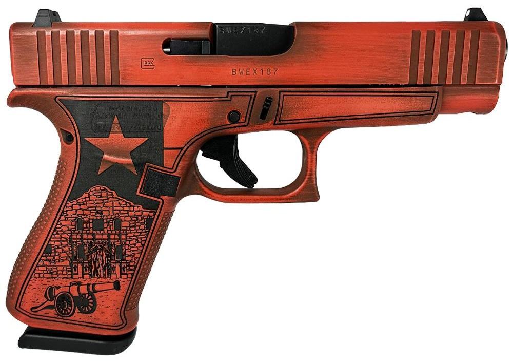 Glock 48 BLACK FXD COMM-Texas Orange 9mm