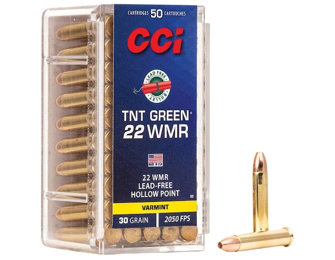CCI Ammo .22 WMR Maxi-Mag 30 Grain Speer TNT Green Hollow Point Lead-Free 500 Rounds
