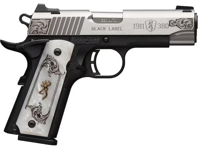 Browning 1911-380 Black Label Medallion SS Engraved CMP 380 ACP