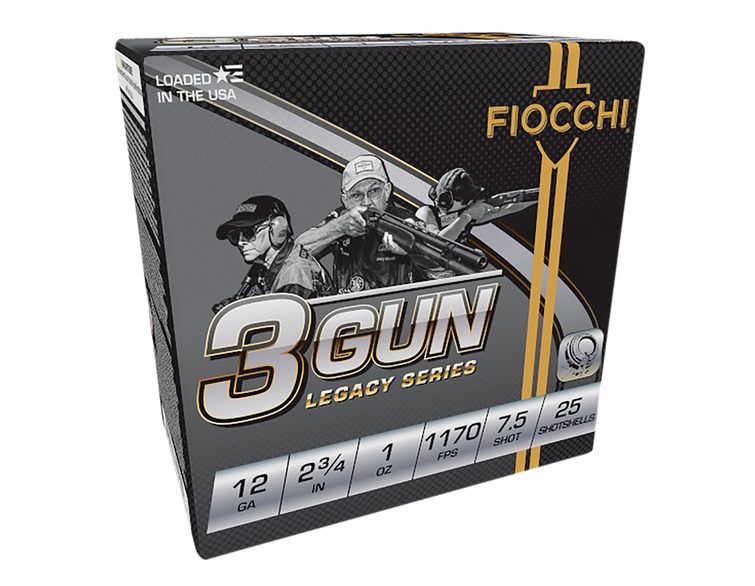 Fiocchi Ammo 3-Gun 12 Gauge 2-3/4" 1 Oz #7-1/2 Shot 1170 fps 250/Case