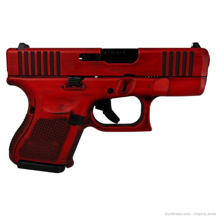 Glock 26 Gen 5 Red Distressed 9mm