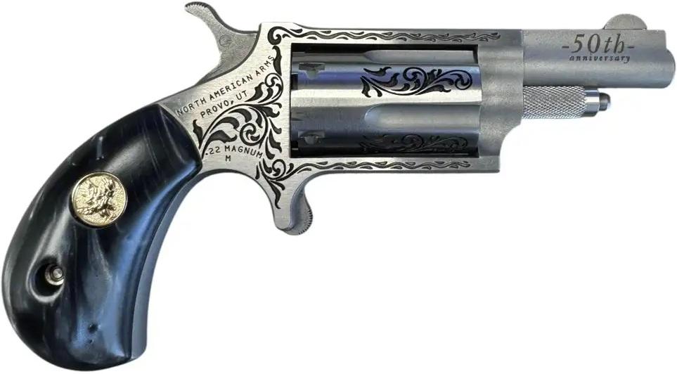 North American Arms 22M 50th Anniversary w/Black Pearl Grips 22 WMR