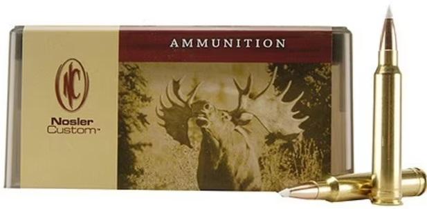 Nosler Custom 300 Winchester Magnum Ammo 200 Grain Nosler AccuBond Bonded Polymer Tip Box of 20 300 Win Mag