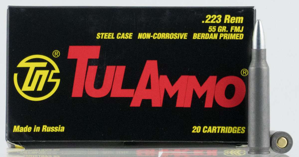 Tulammo TA223550 Rifle 223 Rem 55 gr Full Metal Jacket (FMJ) 1000 Rounds - $599.00