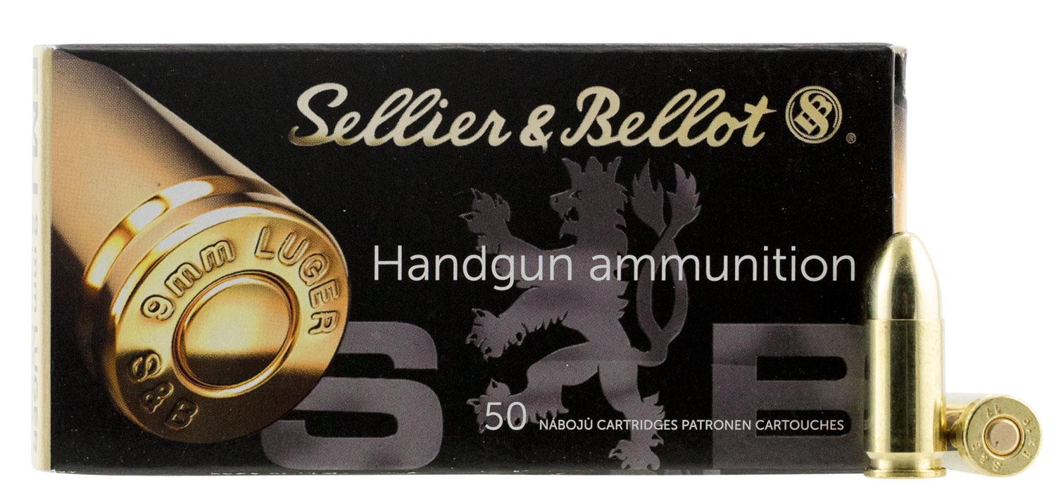 Sellier & Bellot SB9A Handgun 9mm Luger 115 gr Full Metal Jacket (FMJ) (Box of 50) - $17.98 