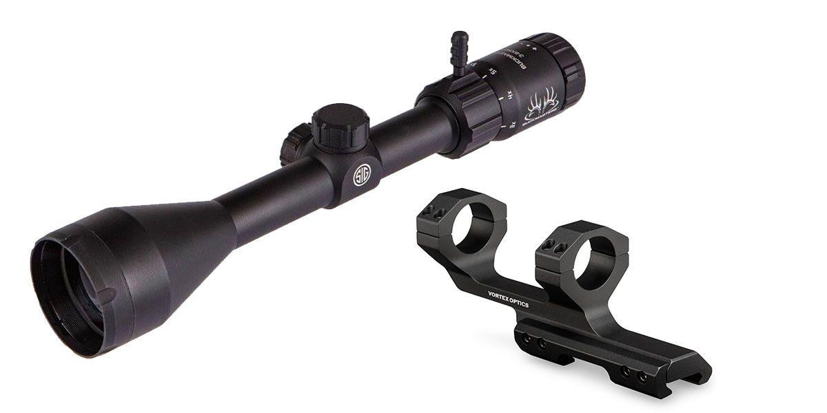 Sig Buckmaster 3-9x50mm Riflescope w/ BDC Reticle & 2" Offset Cantilever Ring Mount - $129.99
