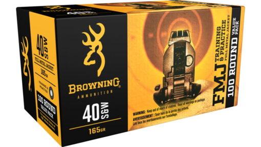 Browning FMJ .40 S&W 165 Grain FMJ 100 Rnds - $82