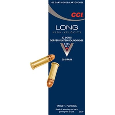 CCI Long High Velocity Ammo 22 Long 29gr 7 boxes (700 Rnds) CPRN - $95.43 after code "PTT"