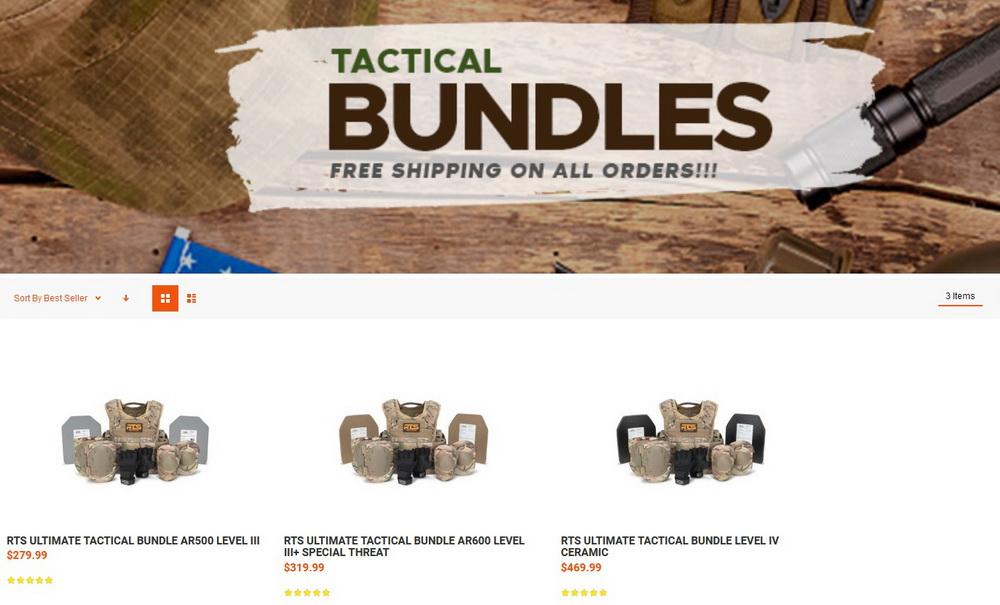 Free Shipping On Tactical Bundles @ RTS Tactical + $30 Off with coupon "4JULYBUNDLE"