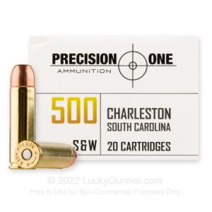500 S&W Magnum - 350 Grain FMJ - Precision One - 20 Rounds