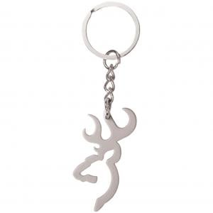 Browning Buckmark Keychain, Silver