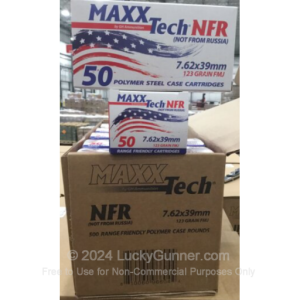 7.62x39 - 123 Grain FMJ - MAXX Tech NFR - 500 Rounds
