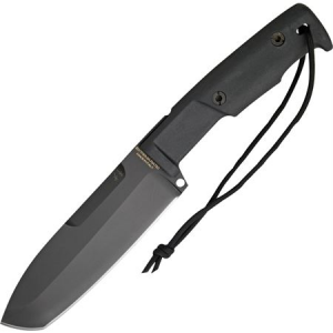 Extrema Ratio Knives 129SELG Selvan Fixed Blade Knife with Black Forprene Handle