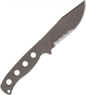 Mission MPS-Ti Fixed Blade Knife, 5in, Partially Serrated, Skeletonized Handle, MPS10T25SXSKL