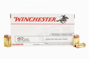 WINCHESTER AMMO 40SW 180 gr JHP Police Trade Ammo 50/Box
