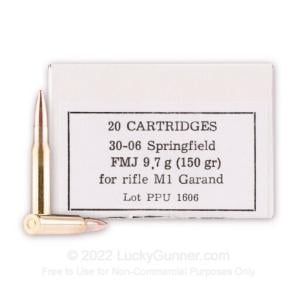 30-06 - 150 gr FMJ - (M1 Garand) - Prvi Partizan - 20 Rounds