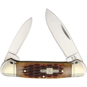 Rough Rider Knives 048 Canoe Folding Pocket Knife with Jigged Bone Handle