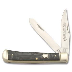 Rough Rider Trapper 4.125" with Midnight Swirl Composition Handle and 440A Stainless Steel Plain Edge Blades Model RR966