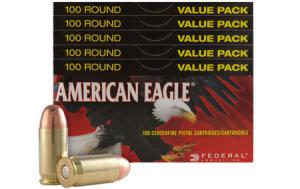 FEDERAL AMMUNITION 9mm 115 gr FMJ American Eagle 500 Round Case 0029465062472