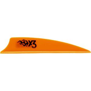 Bohning X3 Vanes Neon Orange 225 in 100 pk 101052NO225