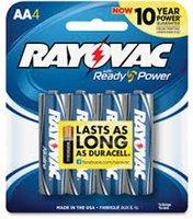 Ray-o-vac Alkaline Battery Aa 4pk