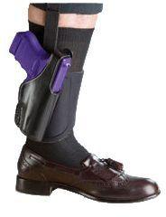 Bianchi 150 Negotiator Ankle Holster - Plain Black, Right Hand, Ultra Compact 1911 Pistols