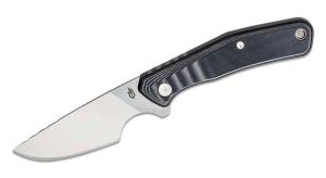 Gerber Downwind Caper Fixed Blade Knife 3.46&quot; Stonewashed Drop Point, Black/Gray G10 Handles