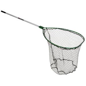 Beckman Fishing Nets Coated Nets Green 32&quot; x 44&quot; Hoop Extendable Handle