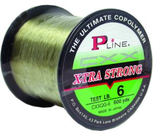 P-Line CXX X-Tra Strong Mono 8lb 600yd Spool Moss Green 1/4 Size, CXXQG-8