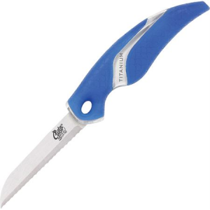 Cuda 18099 Titanium Bonded Net Knife with Sheath - 3'