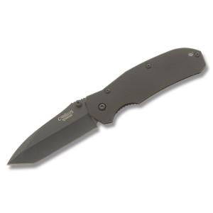 Camillus Carbonitride Titanium Tanto Linerlock with Black G-10 Handle and Titanium VG-10 Stainless Steel 2.875"  Tanto Plain Edge Blade Model 18673