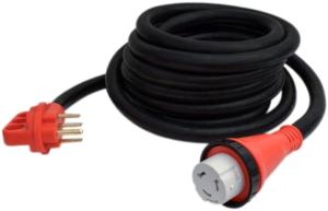 Valterra Mighty Cord 50 Amp Detachable Power Cord With Handle, Red, 25ft, A10-5025ED